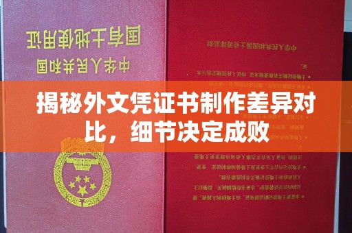 黄南揭秘外文凭证书制作差异对比，细节决定成败